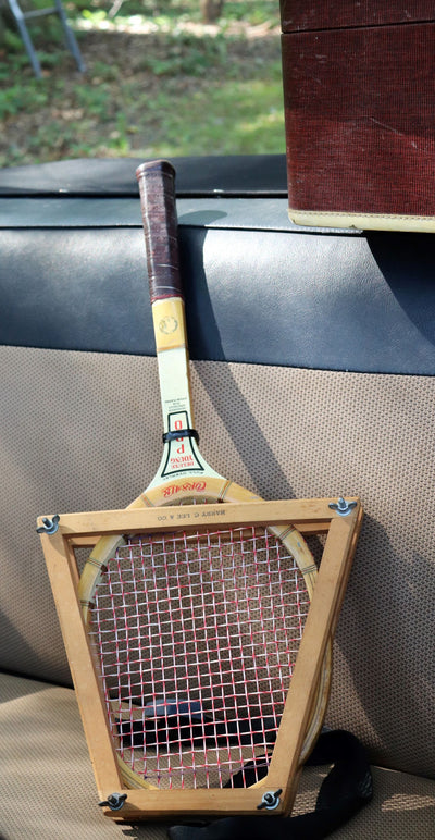 Vintage E.J. Korvette design Jr. Tennis Racket with Stretcher - C-1960's